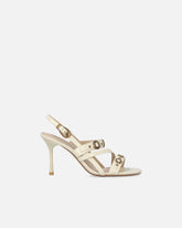 Hohe Slingback-Sandalen mit Riemchen und Nieten - | Pinko