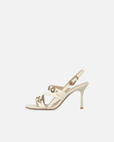 Hohe Slingback-Sandalen mit Riemchen und Nieten - | Pinko