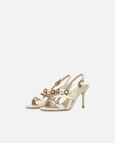 Hohe Slingback-Sandalen mit Riemchen und Nieten - | Pinko