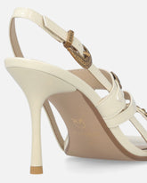 Hohe Slingback-Sandalen mit Riemchen und Nieten - | Pinko