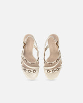 Hohe Slingback-Sandalen mit Riemchen und Nieten - | Pinko