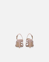 High slingback sandals with straps and studs - | Pinko