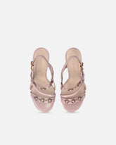 Hohe Slingback-Sandalen mit Riemchen und Nieten - | Pinko