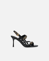 High slingback sandals with straps and studs - | Pinko