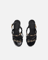 High slingback sandals with straps and studs - | Pinko