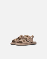 Gepolsterte Sandalen aus Nappaleder mit Metallic-Details - | Pinko