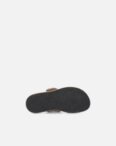 Gepolsterte Sandalen aus Nappaleder mit Metallic-Details - | Pinko