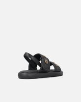Padded nappa leather sandals with metallic details - | Pinko