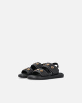 Padded nappa leather sandals with metallic details - | Pinko