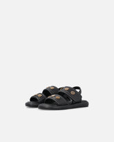 Gepolsterte Sandalen aus Nappaleder mit Metallic-Details - | Pinko