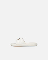 Perforated nappa leather slip-on sandals with Love Birds logo - | Pinko