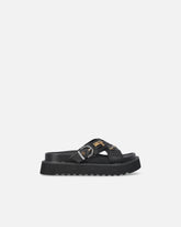 Slide-Sandaletten aus geflochtenem Nappaleder mit Metallringen - | Pinko