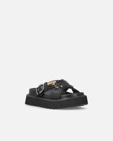 Slide-Sandaletten aus geflochtenem Nappaleder mit Metallringen - | Pinko