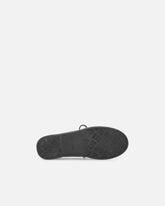 Leather moccasins with jewel details - | Pinko