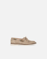 Suede moccasins with jewel details - | Pinko