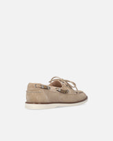 Suede moccasins with jewel details - | Pinko