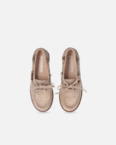 Suede moccasins with jewel details - | Pinko