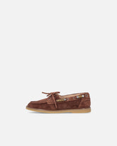 Suede moccasins with jewel details - | Pinko