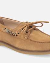 Mokassins aus Veloursleder mit Schmuckapplikationen - | Pinko