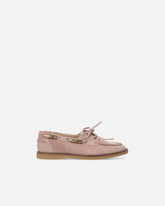 Suede moccasins with jewel details - | Pinko