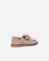 Suede moccasins with jewel details - | Pinko