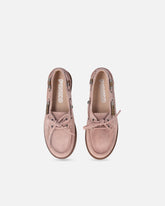 Suede moccasins with jewel details - | Pinko