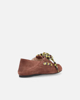 Suede moccasins with multicoloured laces - | Pinko