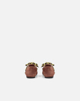 Suede moccasins with multicoloured laces - | Pinko