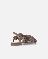 Slingback ballerinas with ties - Dark Brown | Pinko