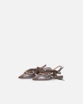 Slingback-Ballerinas mit Schnürsenkeln - Dunkelbraun | Pinko