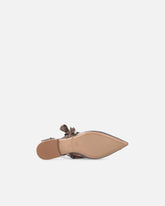Slingback ballerinas with ties - Dark Brown | Pinko