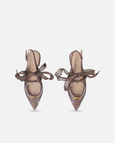 Slingback-Ballerinas mit Schnürsenkeln - Dunkelbraun | Pinko