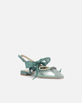 Slingback ballerinas with ties - | Pinko