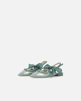 Slingback ballerinas with ties - | Pinko