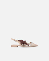 Slingback ballerinas with ties - | Pinko