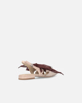 Slingback ballerinas with ties - | Pinko