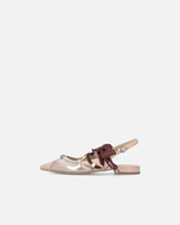 Slingback ballerinas with ties - | Pinko
