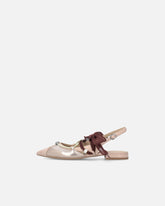 Slingback ballerinas with ties - Pink | Pinko