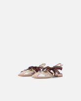 Slingback ballerinas with ties - | Pinko