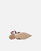 Slingback ballerinas with ties - | Pinko