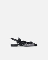 Slingback ballerinas with ties - | Pinko