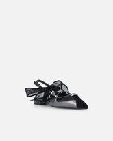 Slingback ballerinas with ties - | Pinko