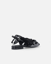 Slingback ballerinas with ties - | Pinko