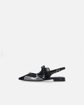 Slingback ballerinas with ties - Black | Pinko