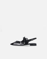 Slingback ballerinas with ties - Black | Pinko