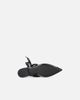 Slingback ballerinas with ties - | Pinko