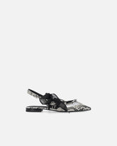 Slingback ballerinas with python print and ties - | Pinko