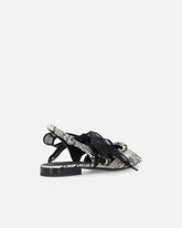 Slingback ballerinas with python print and ties - | Pinko