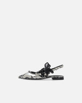 Slingback ballerinas with python print and ties - | Pinko
