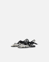Slingback ballerinas with python print and ties - | Pinko